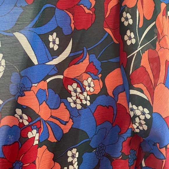 Aakaa Vibrant Floral Long Sleeve Maxi Dress Size S - Picture 9 of 11